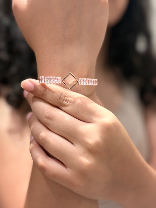 Square Blush Cuff Bracelet