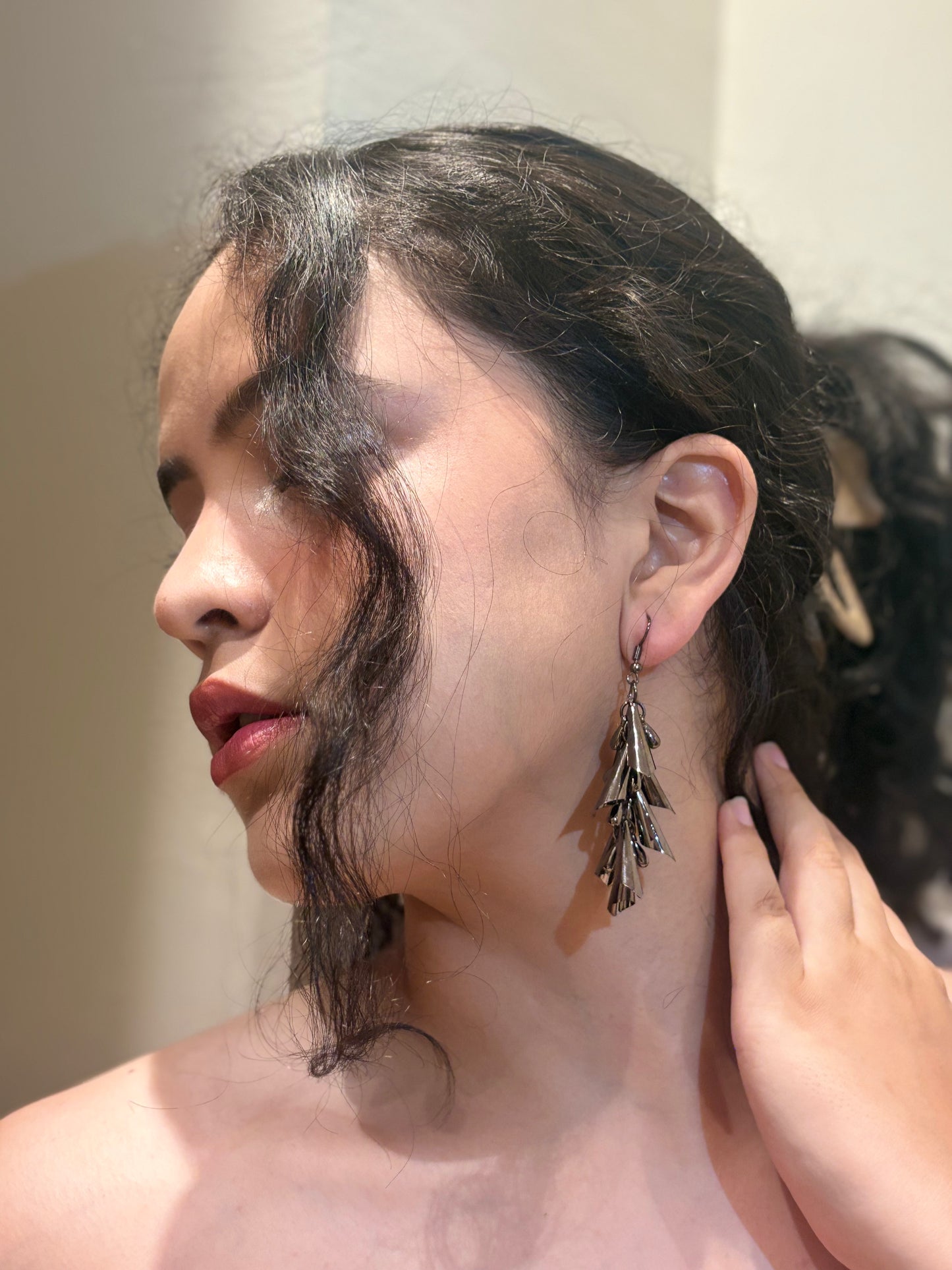 Metallic Tassel Earring