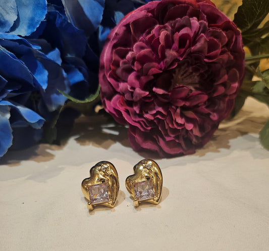 Vintage Heart Earring