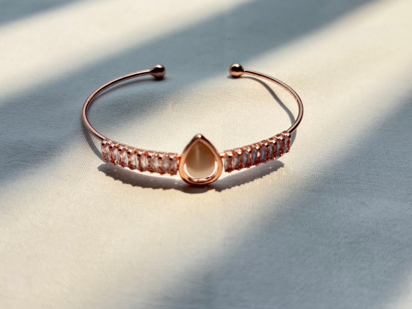 Teardrop Blush Cuff Bracelet