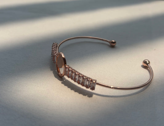 Oval Blush Cuff Bracelet