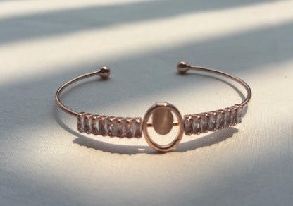 Oval Blush Cuff Bracelet