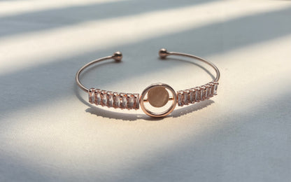 Circle Blush Cuff Bracelet