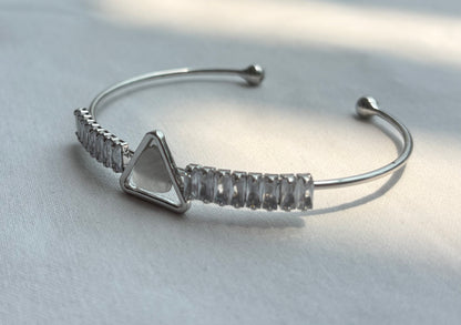 Triangle Silver Cuff Bracelet