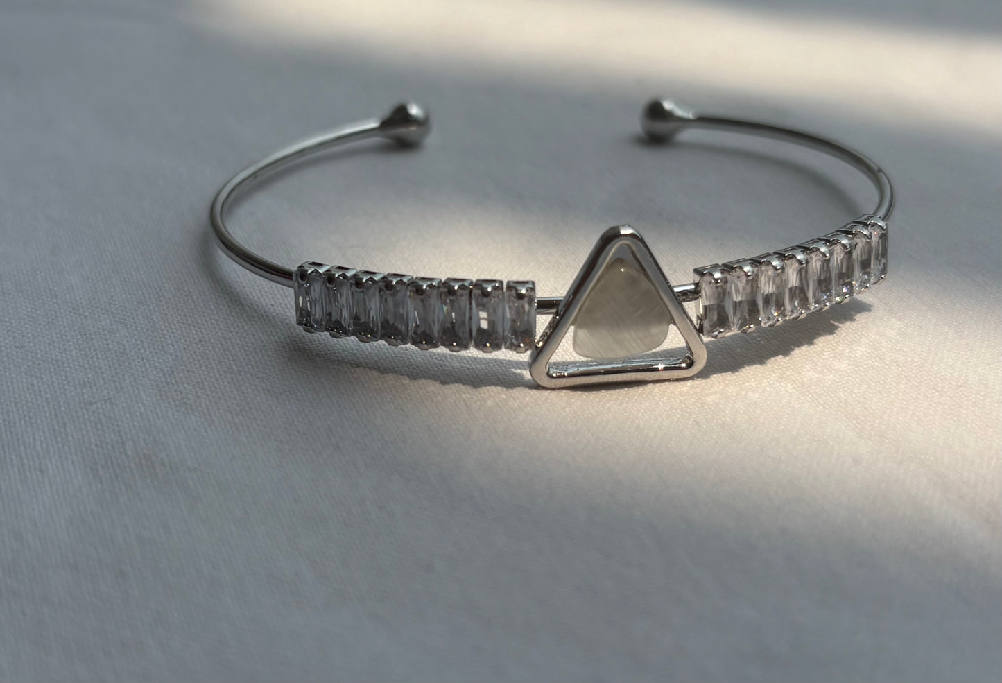 Triangle Silver Cuff Bracelet