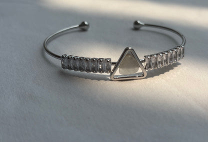 Triangle Silver Cuff Bracelet