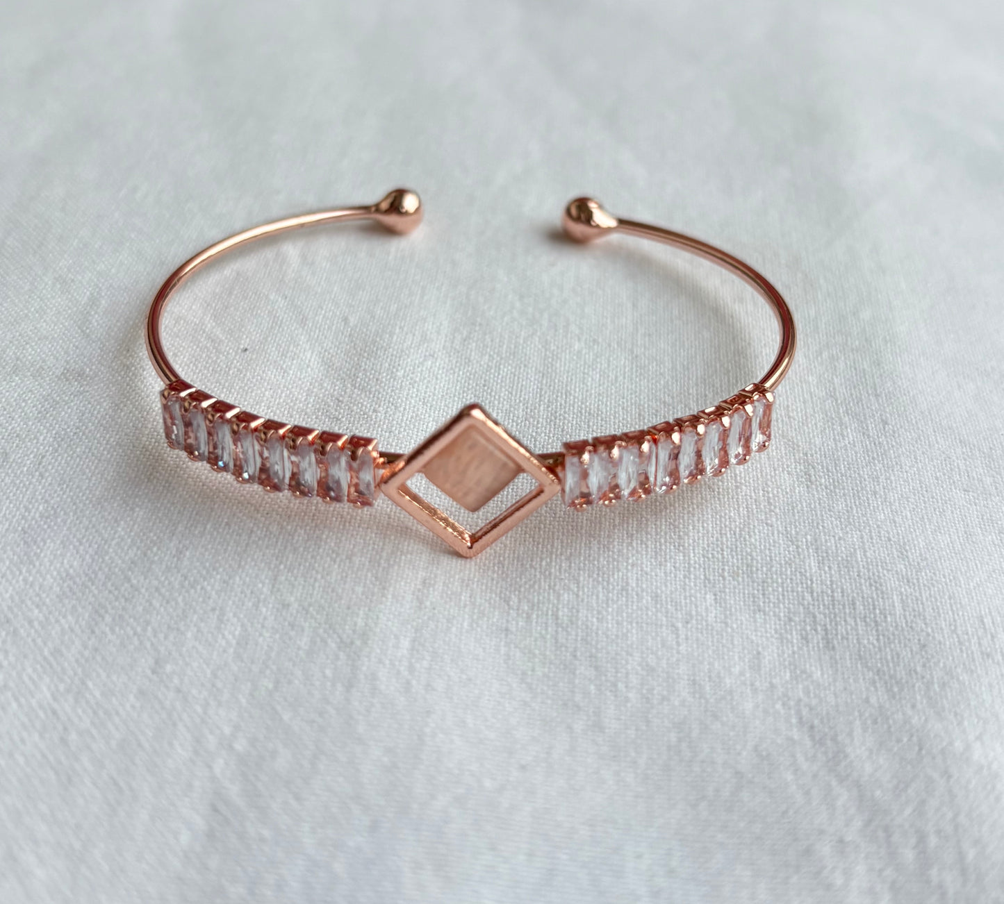 Square Blush Cuff Bracelet