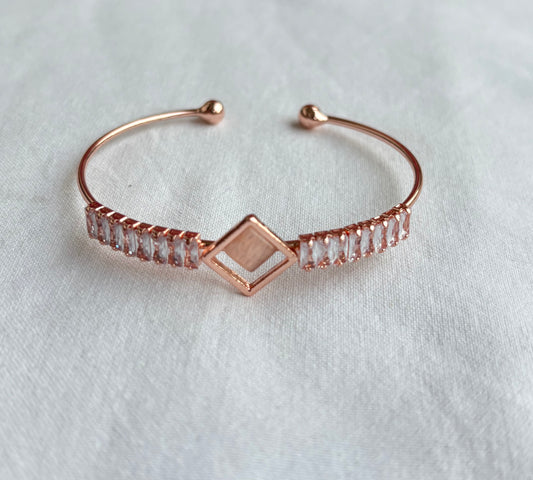 Square Blush Cuff Bracelet