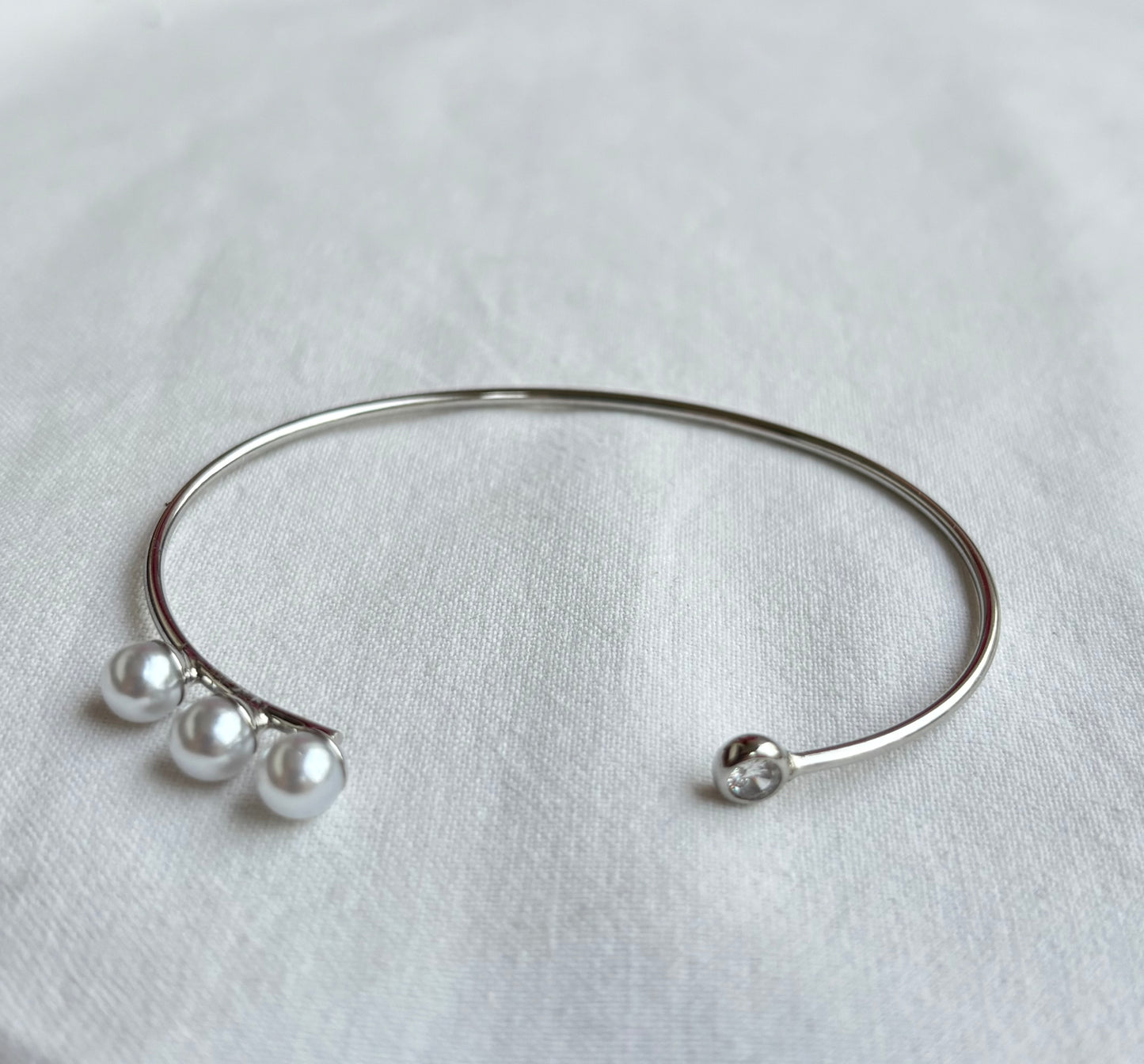 Pearl Open Cuff Bracelet