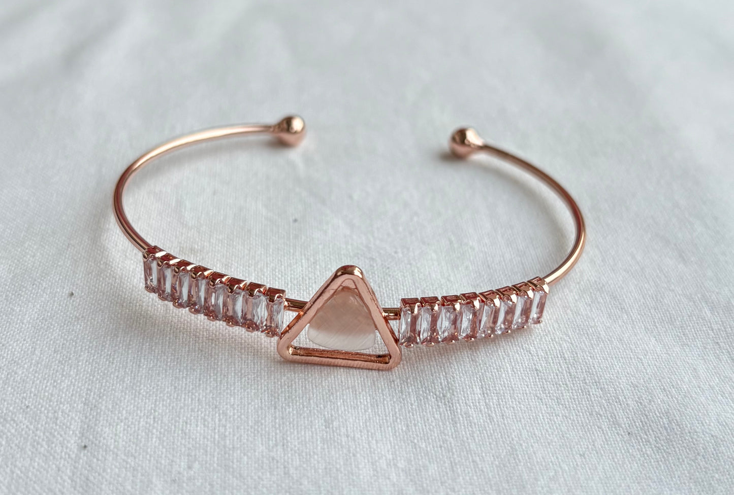 Triangle Blush Cuff Bracelet