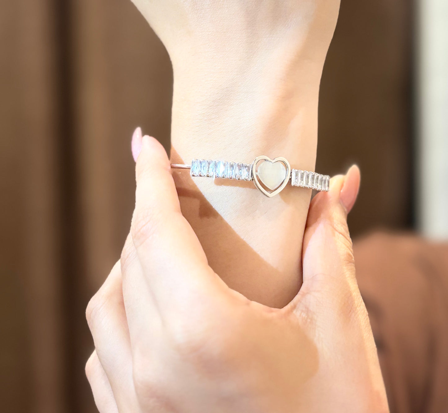 Heart Sliver Cuff Bracelet