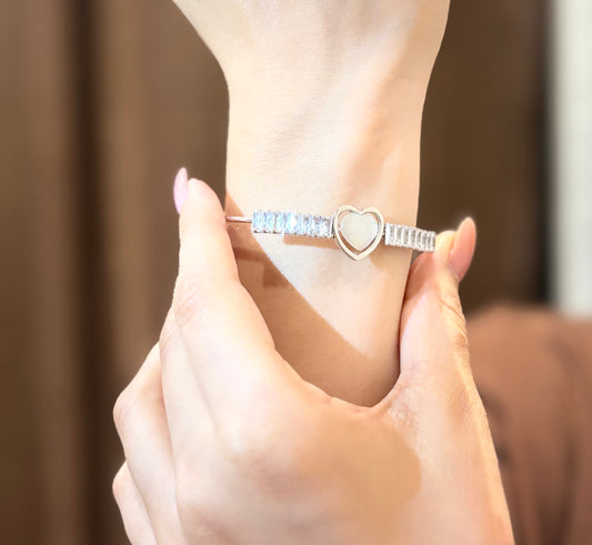 Heart Sliver Cuff Bracelet