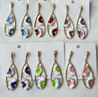 Floral Teardrop Earring