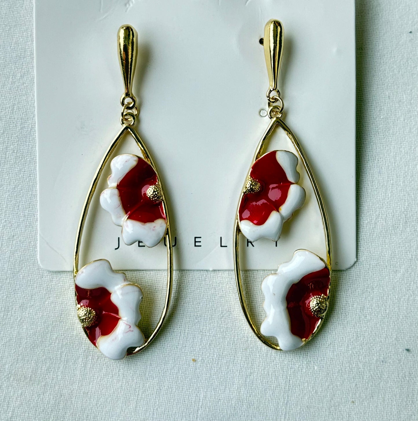 Floral Teardrop Earring
