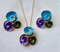 Multicolor Spiral Charm Set