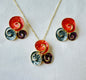 Multicolor Spiral Charm Set