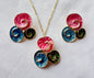 Multicolor Spiral Charm Set