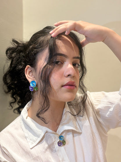 Multicolor Spiral Charm Set